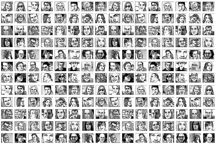 black and white photomontage sketch of diverse people