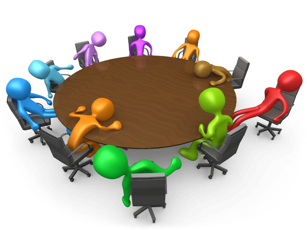 Bored 3D Stick People in Meeting